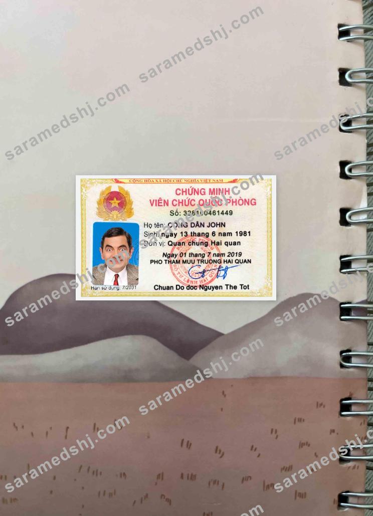 Vietnam ID card version 3 photolook FRONT
